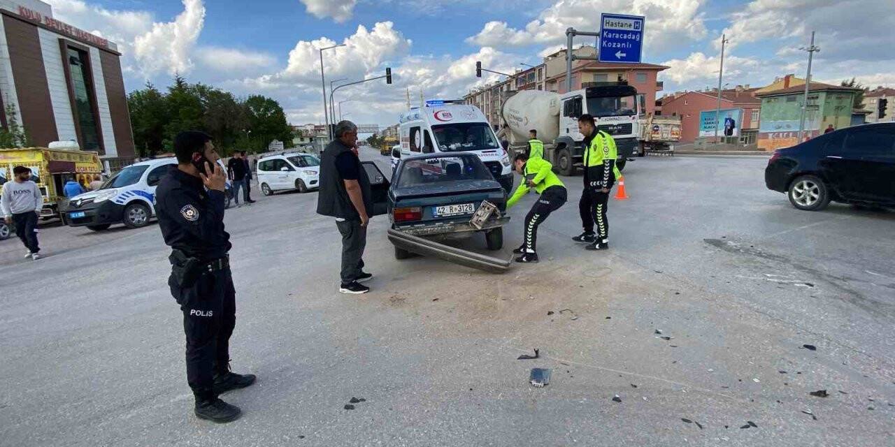 Konya’da otomobil ve motosiklet çarpıştı: 2 yaralı