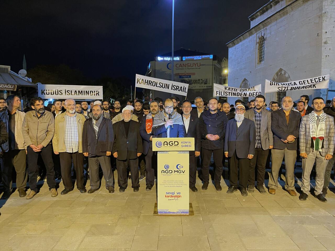 Konya'da İsrail'in katliamı protesto edildi