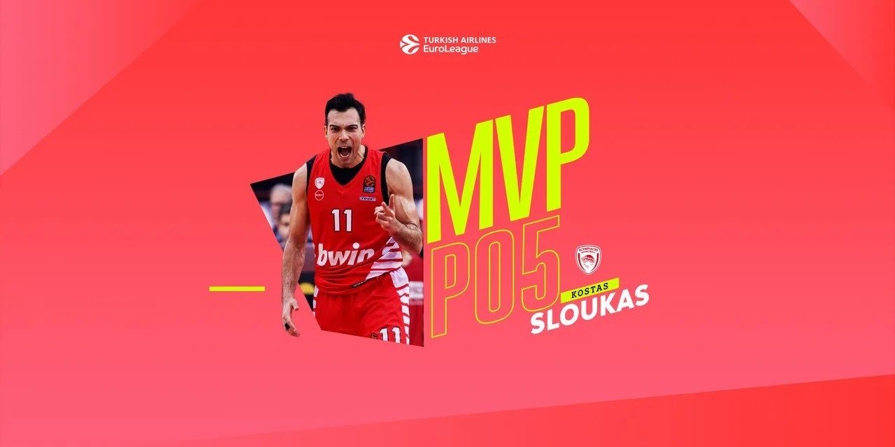 THY Euroleague play-off 5. maçların MVP’si Kostas Sloukas oldu