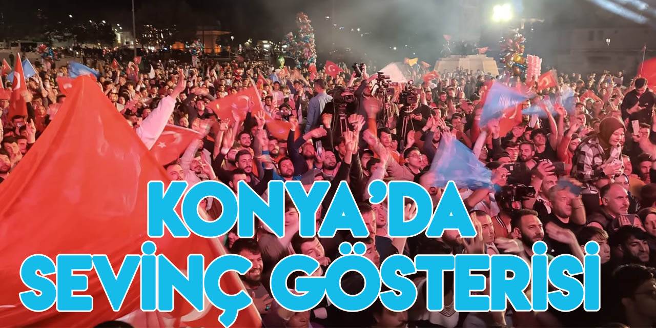 Konya'da AK Parti'lilerden sevinç gösteri