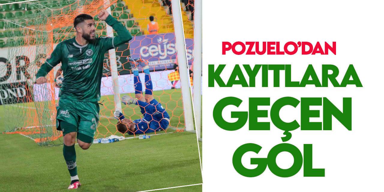 Konyaspor'da  Pozuelo'nun golü kayıtlara geçti