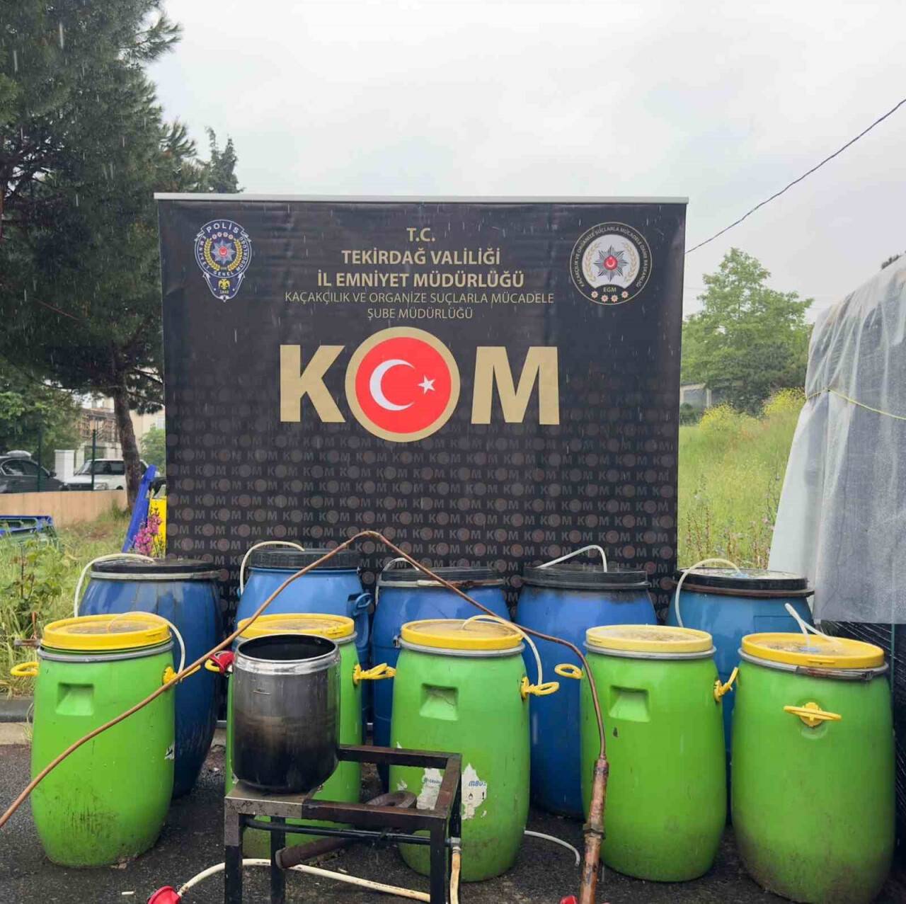 870 litre sahte alkol ele geçirildi