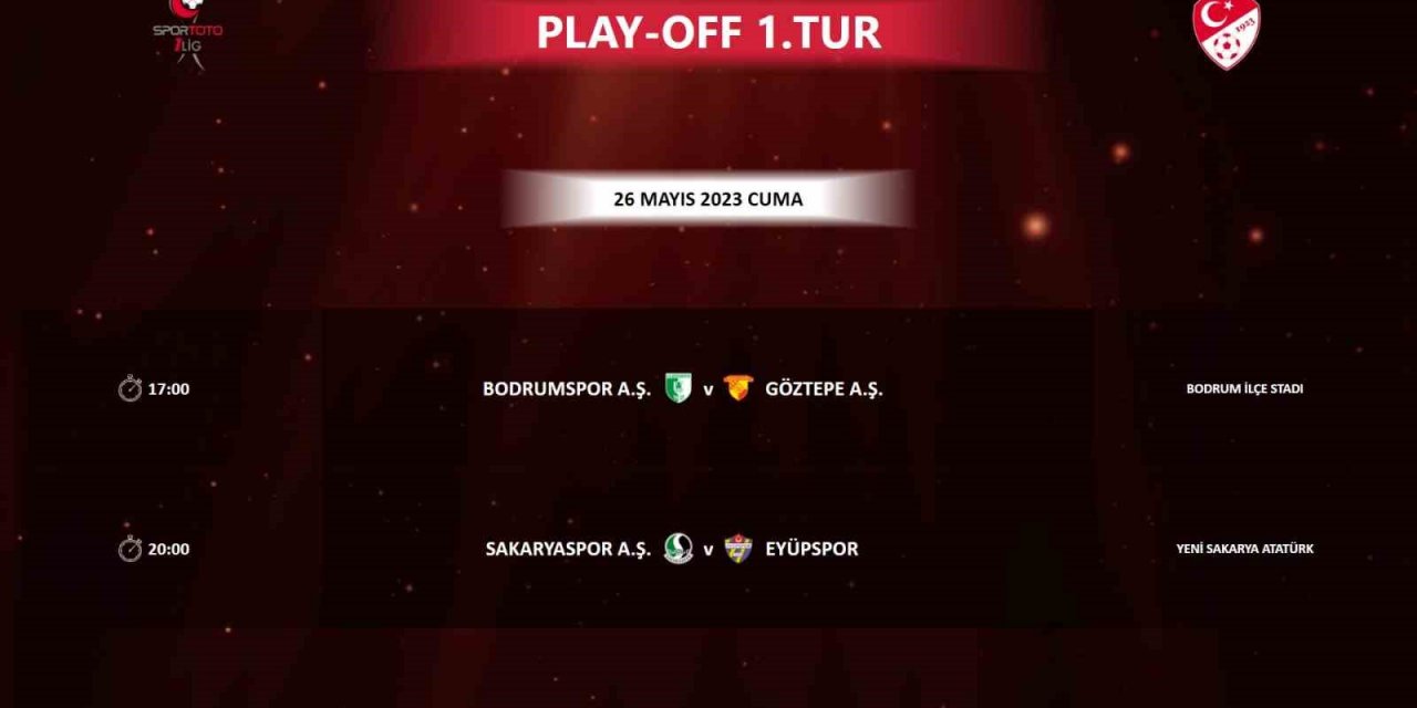 Spor Toto 1. Lig’de play-off programı belli oldu