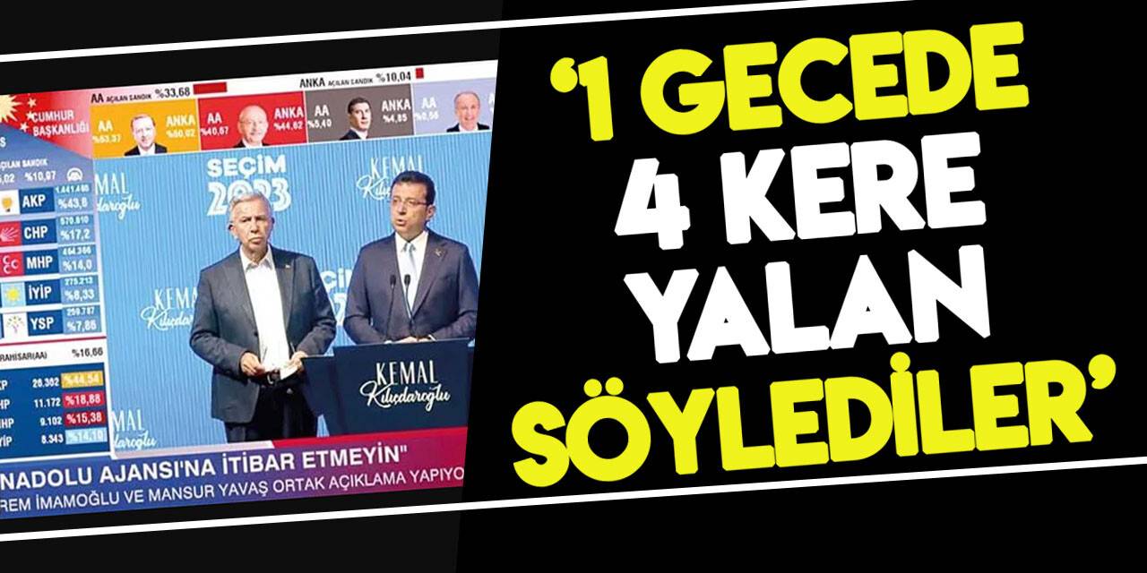 ANKA verilerini sıraladı ve ekledi: "İmamoğlu ile Yavaş. o gece anlık veri paylaşmadı, anlık yalan söylediler!"