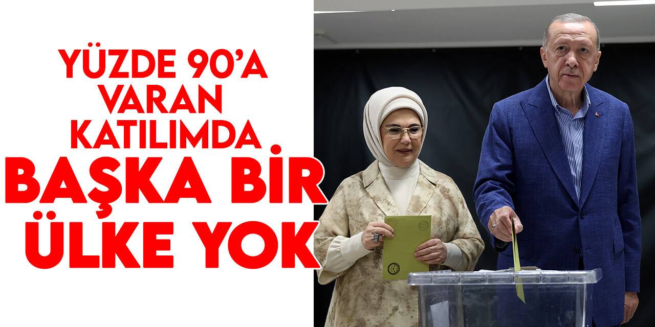Cumhurbaşkanı Erdoğan: Dünya tarihinde yüzde 90’a varan katılımda başka bir ülke yok