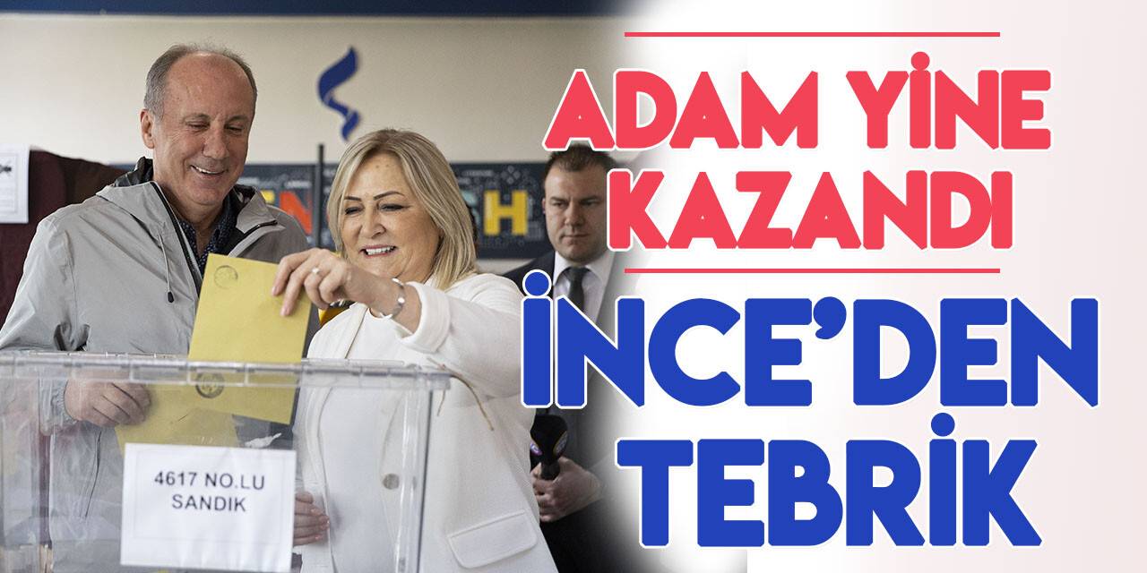 Memleket Partisi Genel Başkanı İnce’den Cumhurbaşkanı Erdoğan’a tebrik