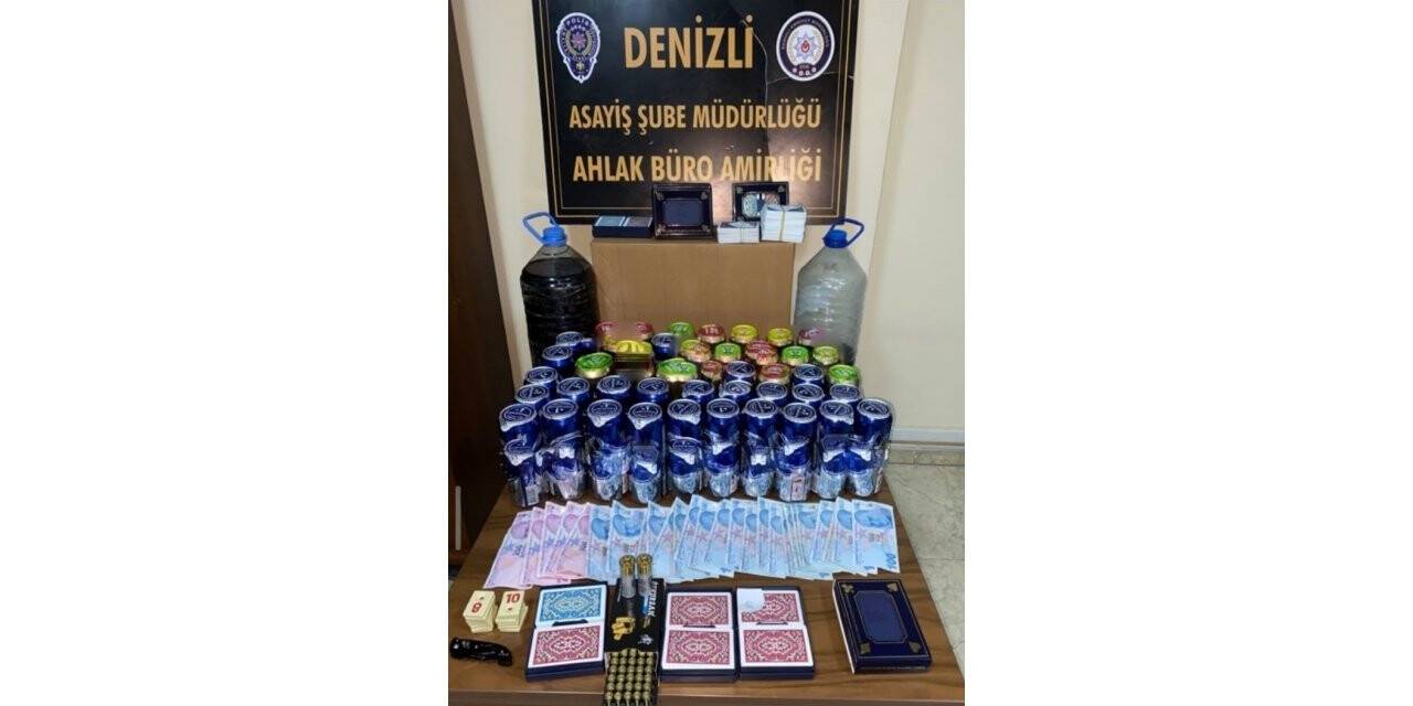 Denizli’de kumar oynayan 18 kişiye 72 bin 990 TL idari para cezası