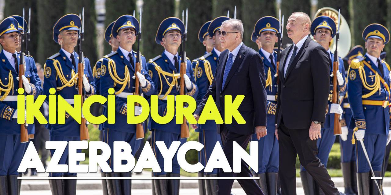 Cumhurbaşkanı Erdoğan, Bakü’de resmi törenle karşılandı