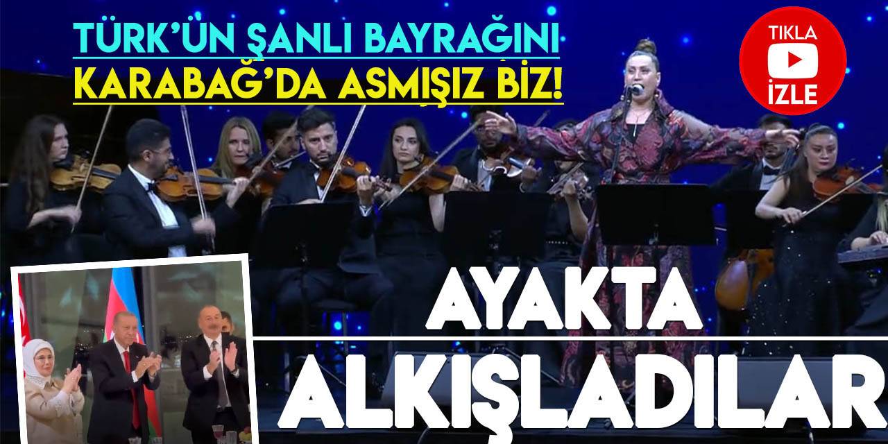 Azerin şarkının sözünü güncelledi! Cumhurbaşkanı Erdoğan ve Aliyev ayakta alkışladı