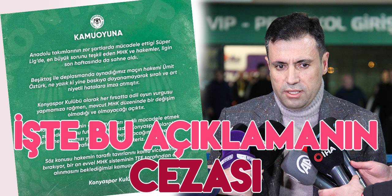 PFDK’dan Konyaspor'a para cezası