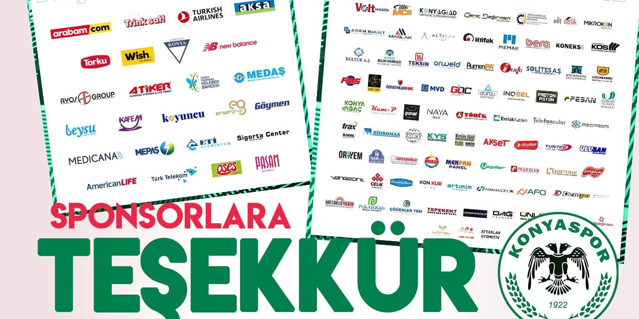 Konyaspor'dan sponsorlara teşekkür