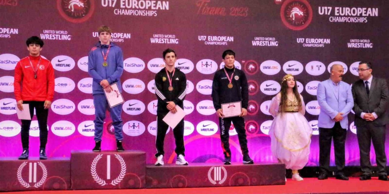 Torku Şekersporlu milli güreşçi Halil Çınar Avrupa ikincisi oldu