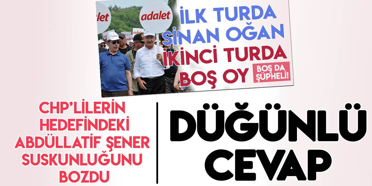 Kılıçdaroğlu'na oy vermediğini açıklayan Abdüllatif Şener'den düğünlü cevap