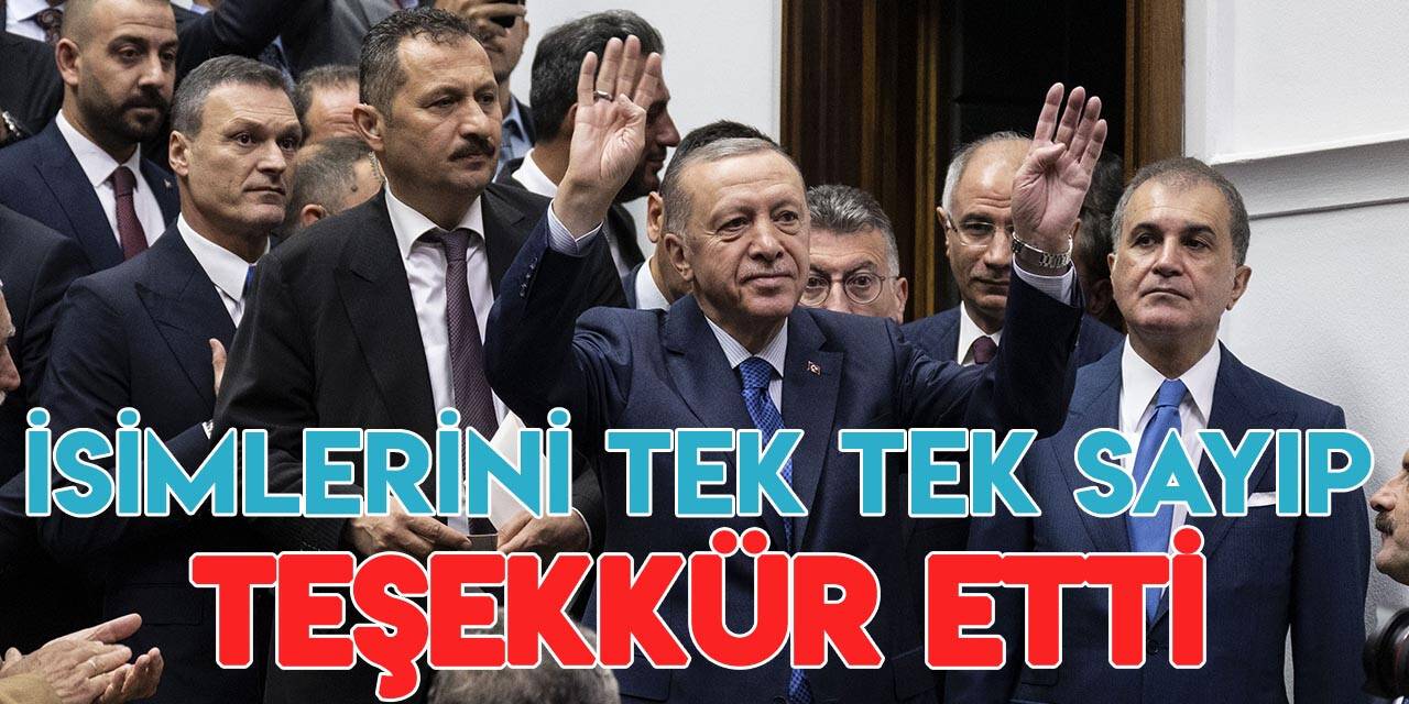 Cumhurbaşkanı Erdoğan AK Parti grup toplantısında özel teşekkür