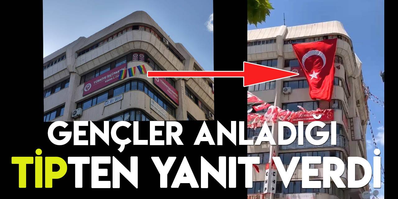 Konya'da TİP'in "LGBT rezaletine" gençler son verdi