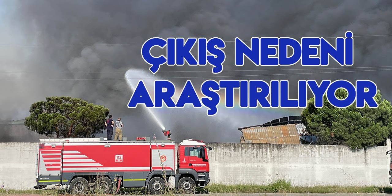 Kontrol altına alınan Manisa’daki fabrika yangınının nedeni araştırılıyor