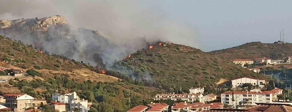 Datça’daki orman yangını, yerleşim yerlerini tehdit ediyor