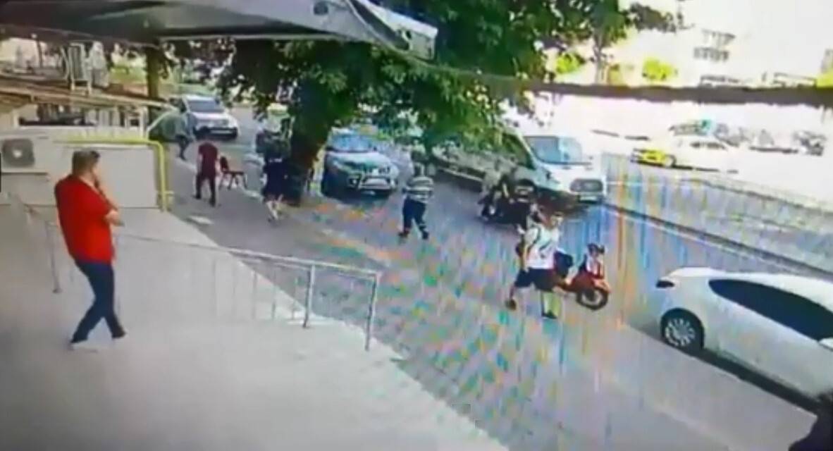 Motosikletin çarptığı kadın yaralandı