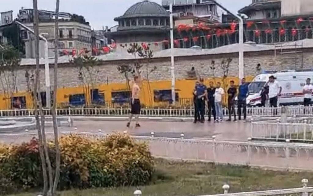 Taksim Meydanı’nda hareketli dakikalar kamerada