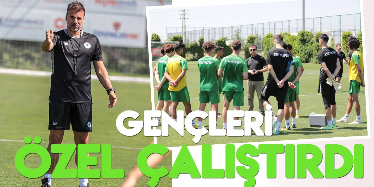 Konyaspor Teknik Direktörü Stanojevic'ten gençlere özel antrenman