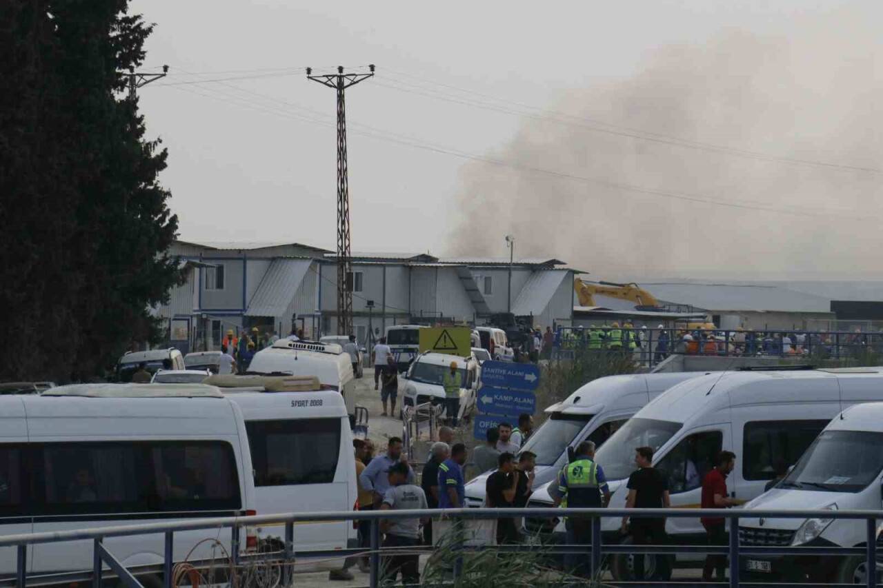 SASA fabrikasında çıkan yangın korkuttu