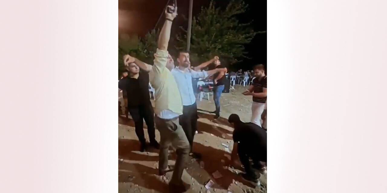 Asker eğlencesinde silahla ateş edip davetlilere korku dolu anlar yaşattı