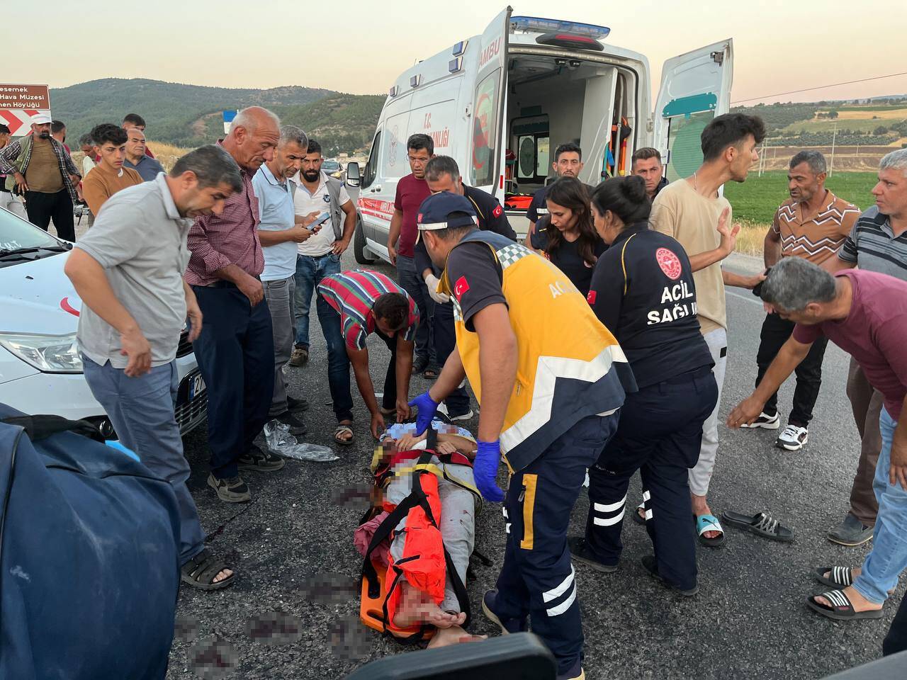 Bacağı kırılan yaralının feryatları yürek sızlattı