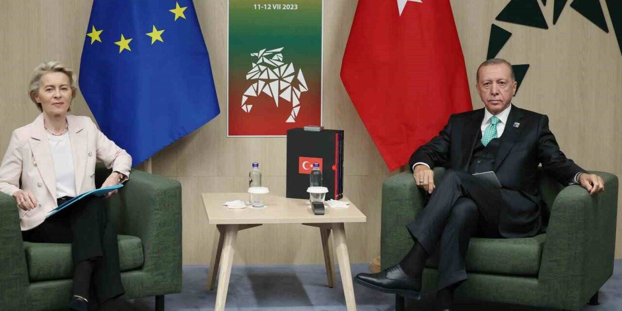 Cumhurbaşkanı Erdoğan, AB Komisyonu Başkanı Leyen’i kabul etti