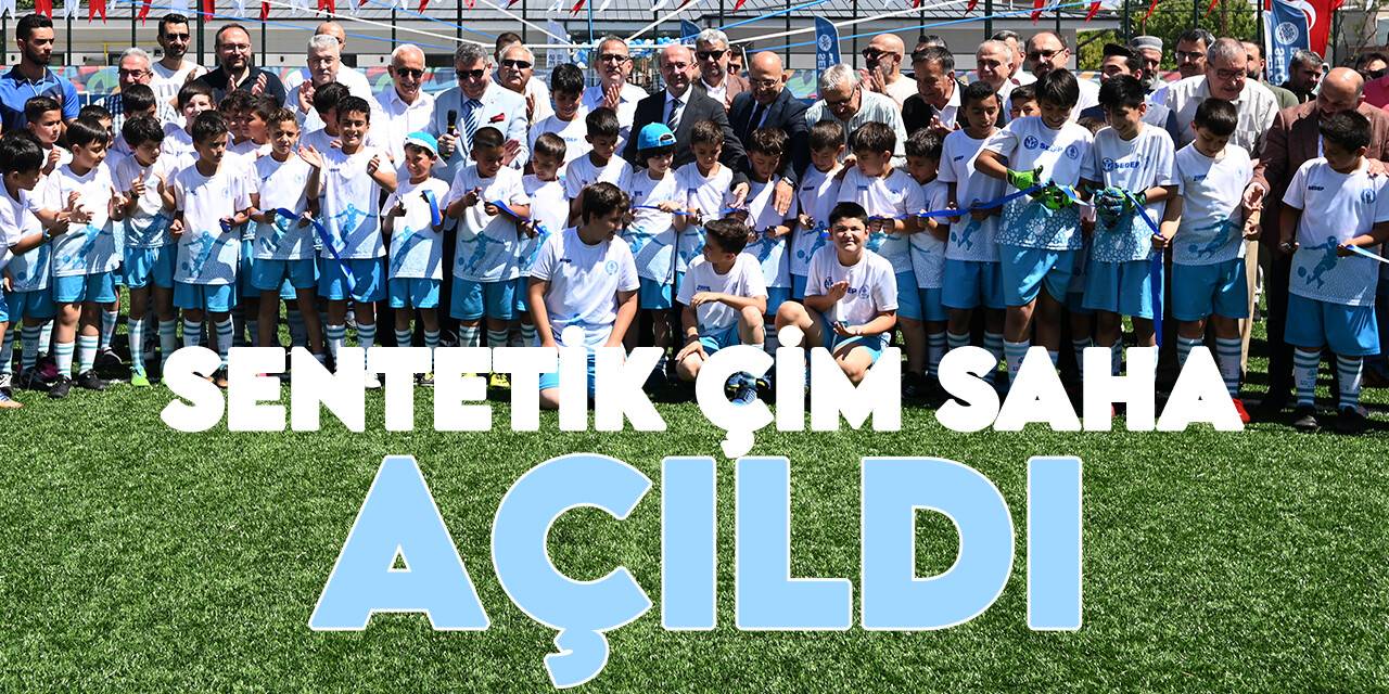 "Selçuklu Belediyesi Sentetik Çim Saha ve İdari Bina" düzenlenen törenle açıldı