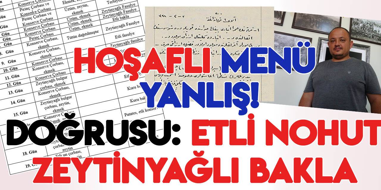 'Üzüm Hoşafı-Ekmek'li  'Çanakkale menüsü’ yanlış mı? Akademisyen İsmail Sabah ezber bozdu!