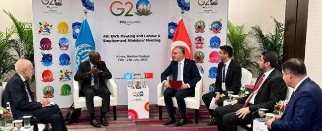 Bakanı Işıkhan, ILO Genel Direktörü Houngbo ile görüştü