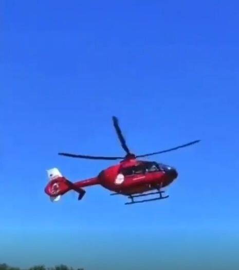 Ambulans helikopter 90 yaşındaki vatandaş için havalandı