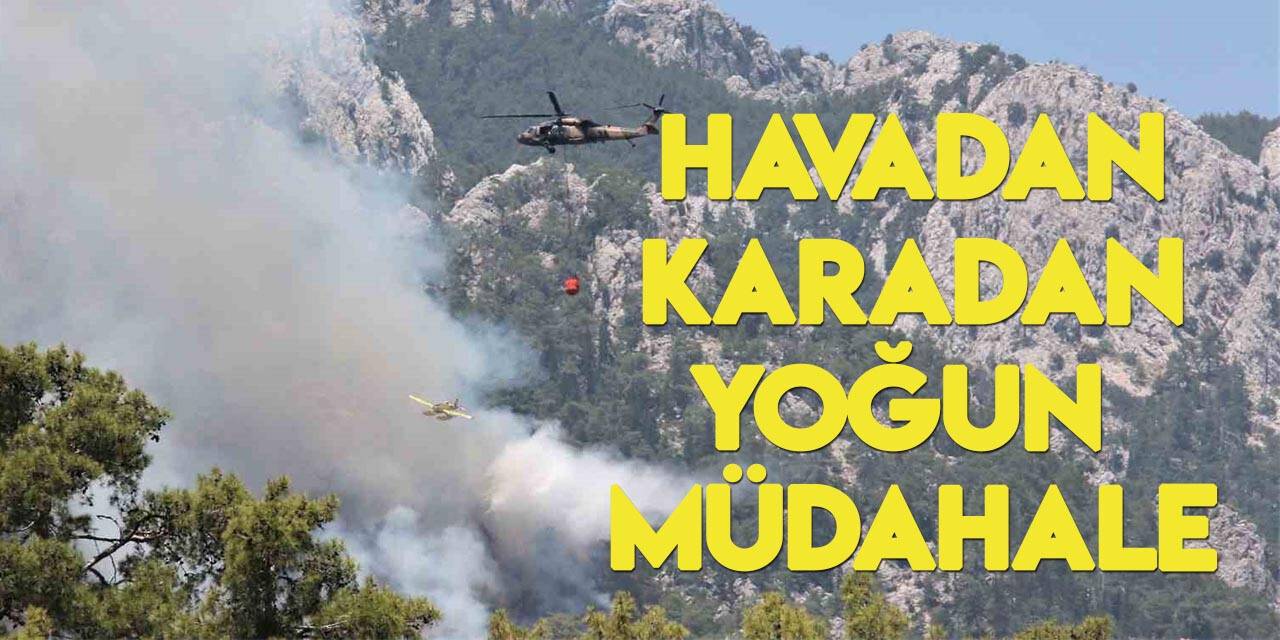 Kemer’deki orman yangınına müdahale 2. gününde devam ediyor