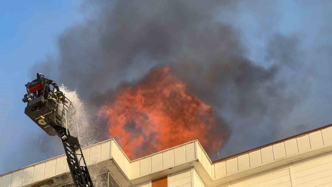 Apartmanda yangın paniği