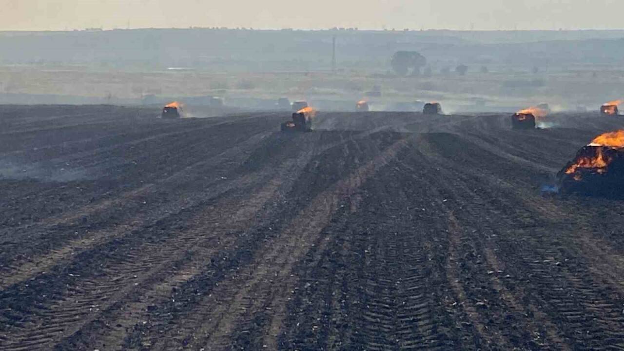 Anız yangını büyüdü