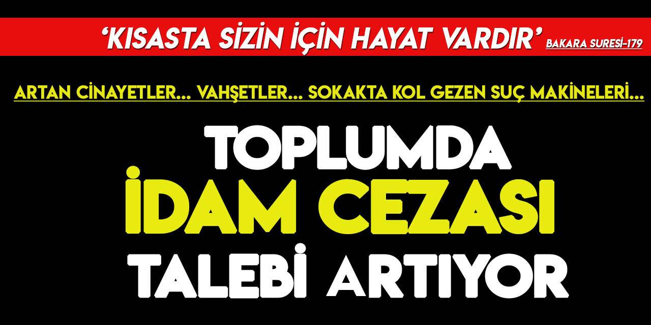 Toplumda "idam cezası" talepleri giderek artıyor