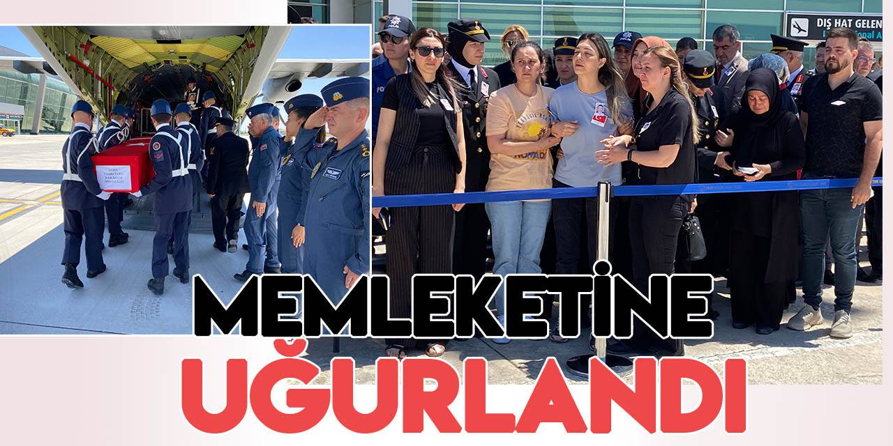 Şehit  Jandarma Astsubay Tatlı'nın cenazesi Konya'dan memleketine gönderildi