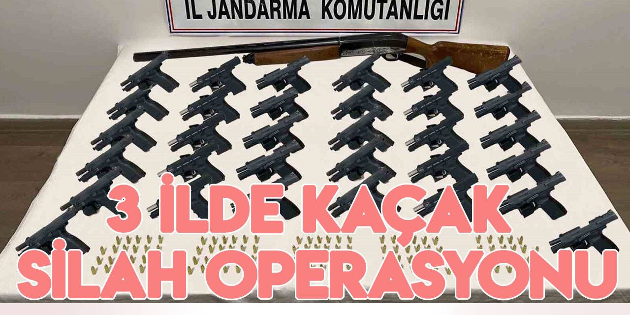 Kaçak tabancalar jandarmaya takıldı