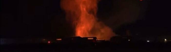 Başkan bilgi verirken fabrika patladı