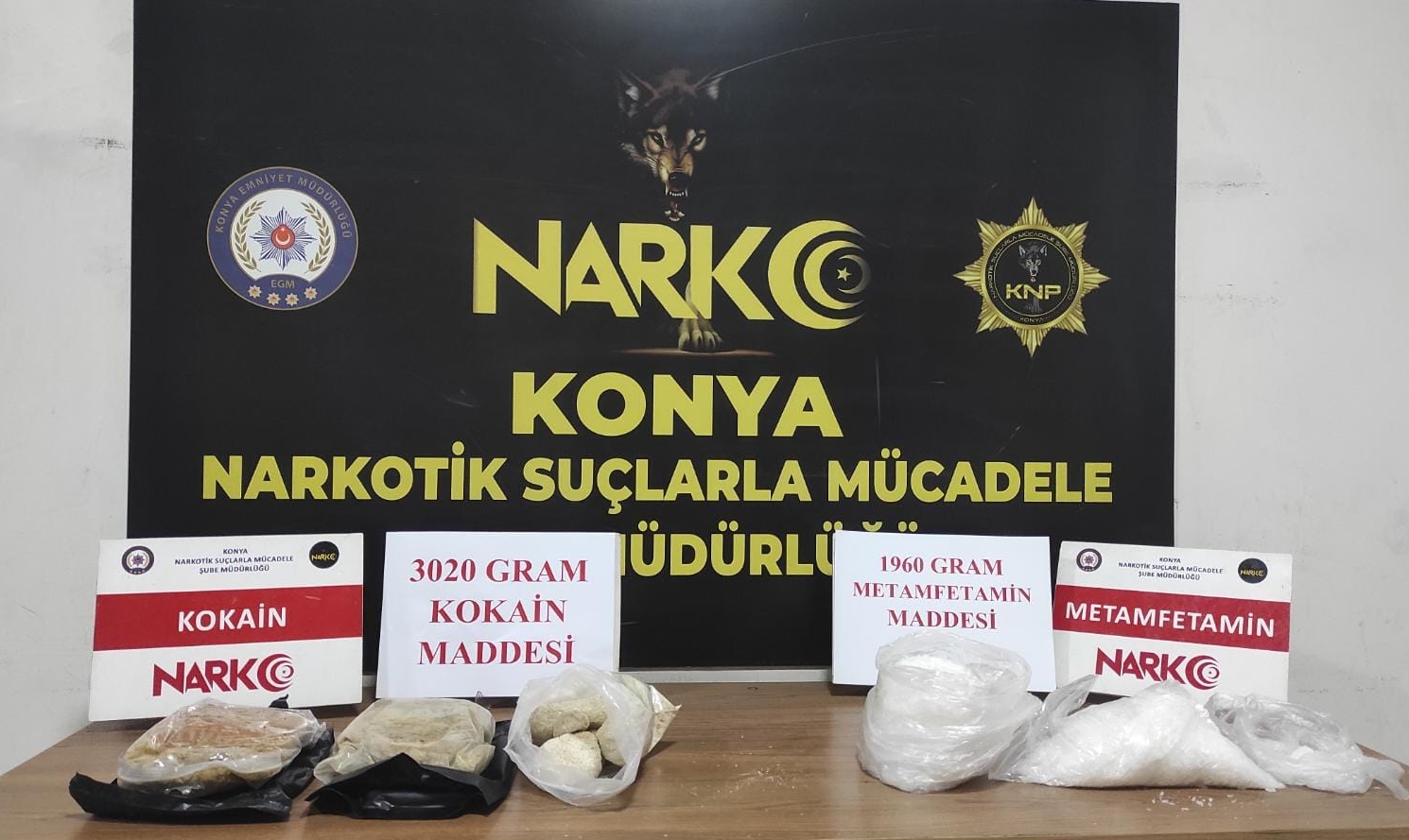 Konya'da uyuşturucu operasyonu sonucu 4 zanlı tutuklandı
