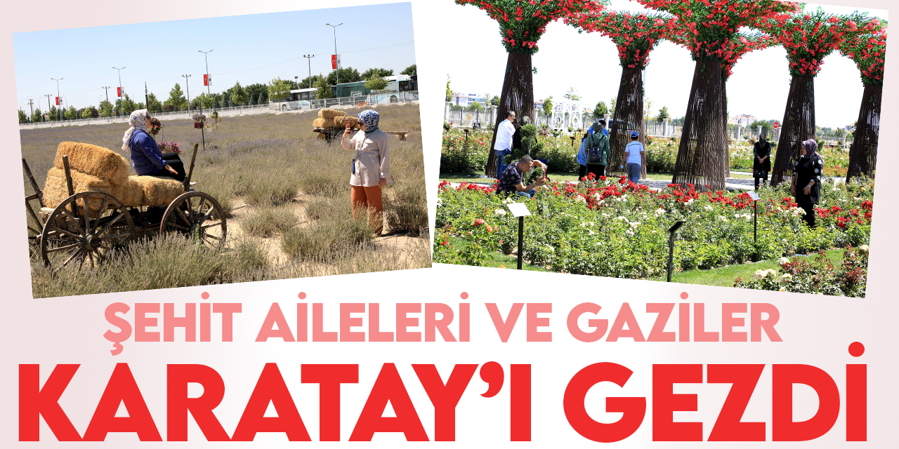 Şehit aileleri ve gaziler Konya Karatay Lavanta Bahçeleri ile Mevlana Gül Bahçesi’ni gezdi