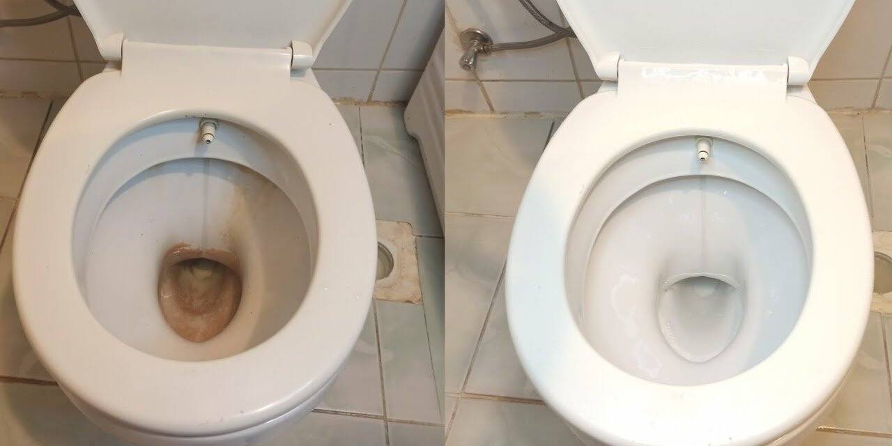 Evdeki 2 malzemeyle tuvaletteki sarı lekeler tarihe karışacak