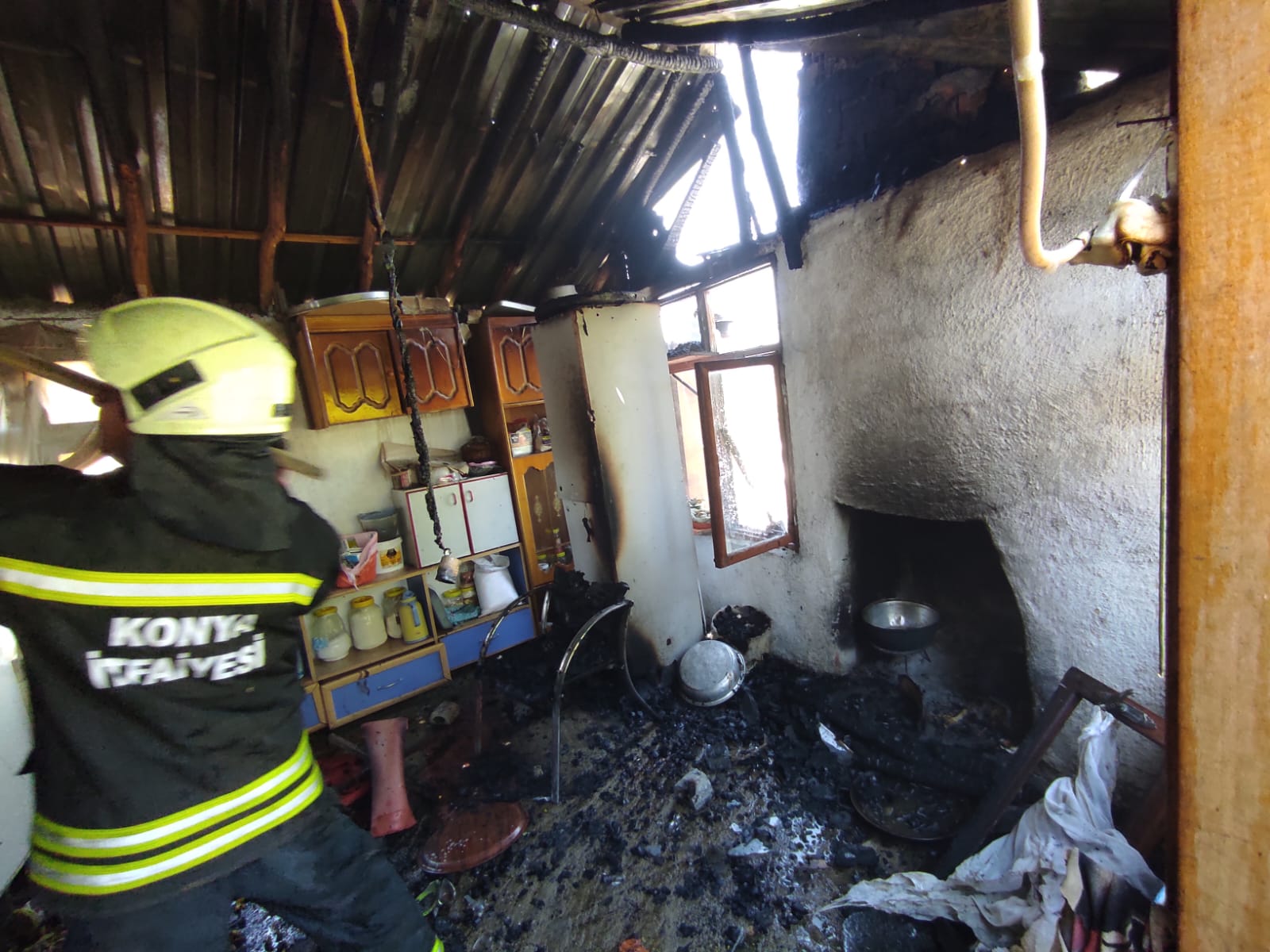 Seydişehir'de ev yangını