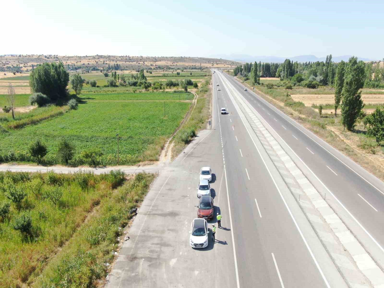 Konya’da sürücülere gökyüzünden ceza yağdı