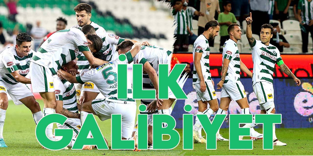 Konyaspor'da sezonun ilk galibiyeti 2 golle geldi