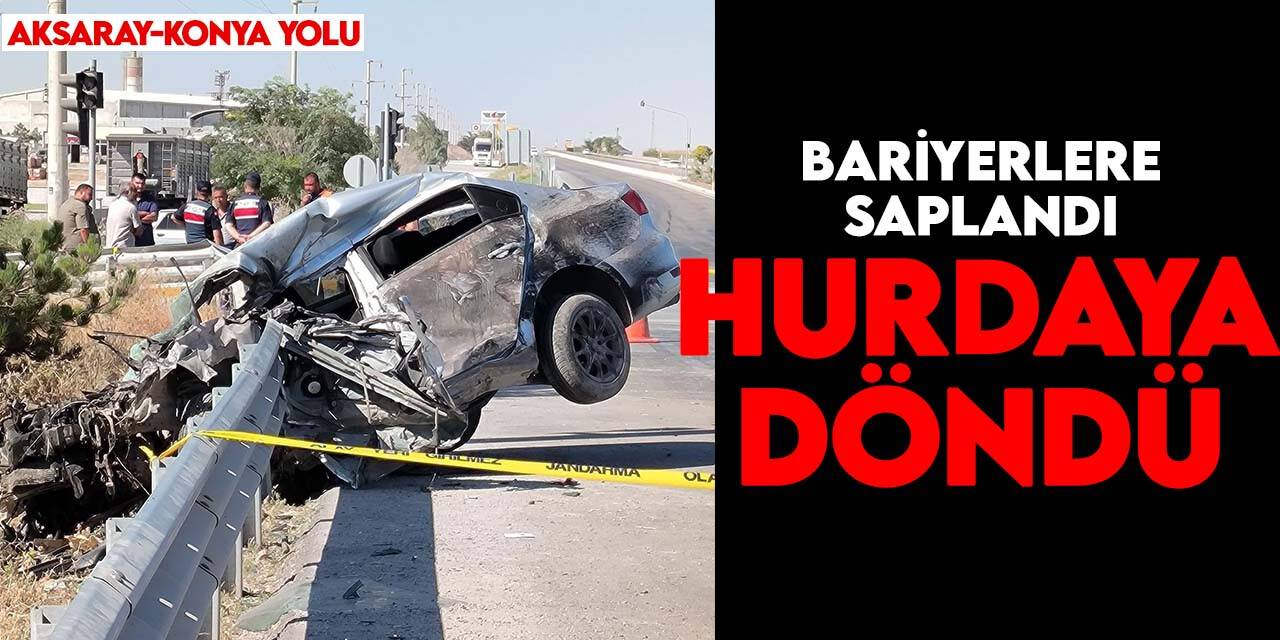 Bariyere saplandı, hurdaya döndü: 1 ölü