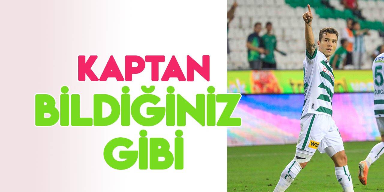 Konyaspor'un kaptanı parlamaya devam ediyor