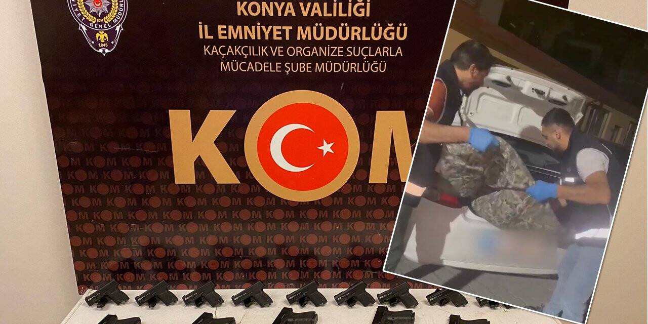 Konya'da silah kaçakçılarına operasyon: Çok sayıda kaçak silah ele geçirildi