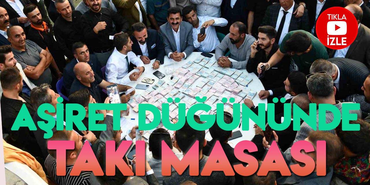 Aşiret düğününün milyonluk takı masası