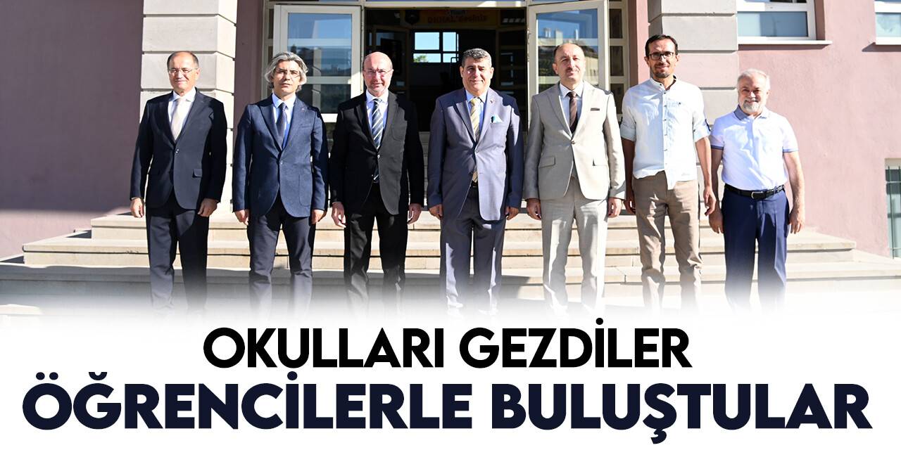 Kaymakam Tortop ve Başkan Pekyatırmacı okulları gezdi, öğrencilerle buluştu